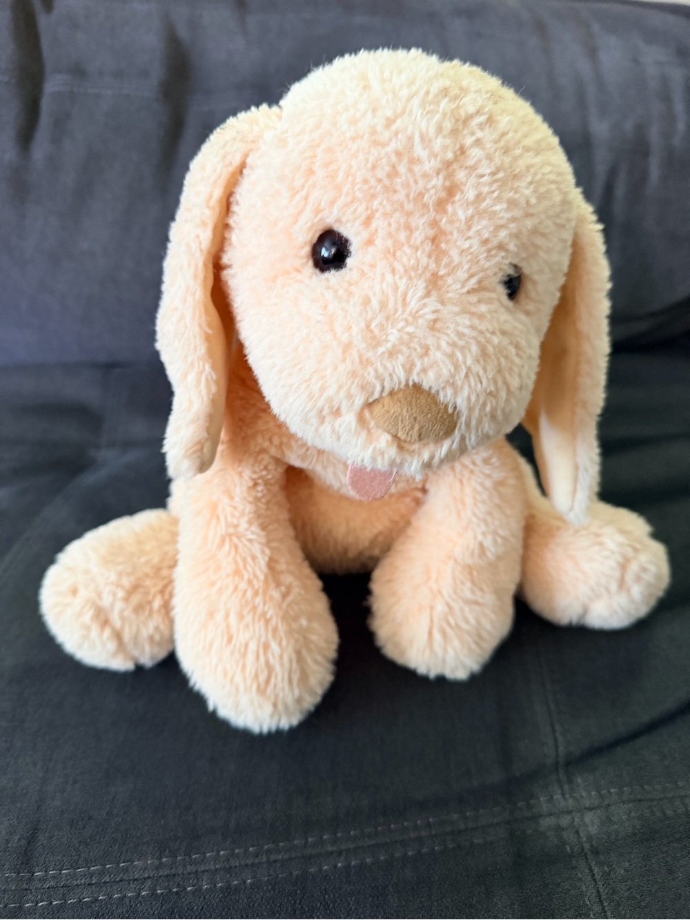 Gund Peach Plush Puppy Stuffed Animal